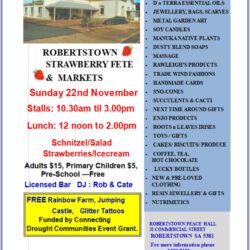 Robertstown Strawberry Fete & Twilight Market – 22nd Nov 2020