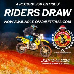 The 24 Hour Trial Presents Rider Draw For Record 260 Entries For Centenary Trial 2024