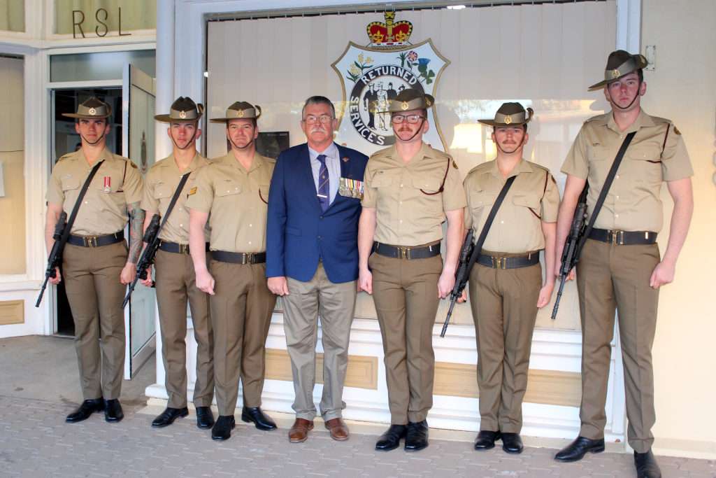 7 RAR formed a catafalque guard at ANZAC Service Eudunda