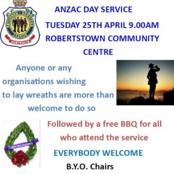 ANZAC Morning Service – Robertstown 25th April 2023