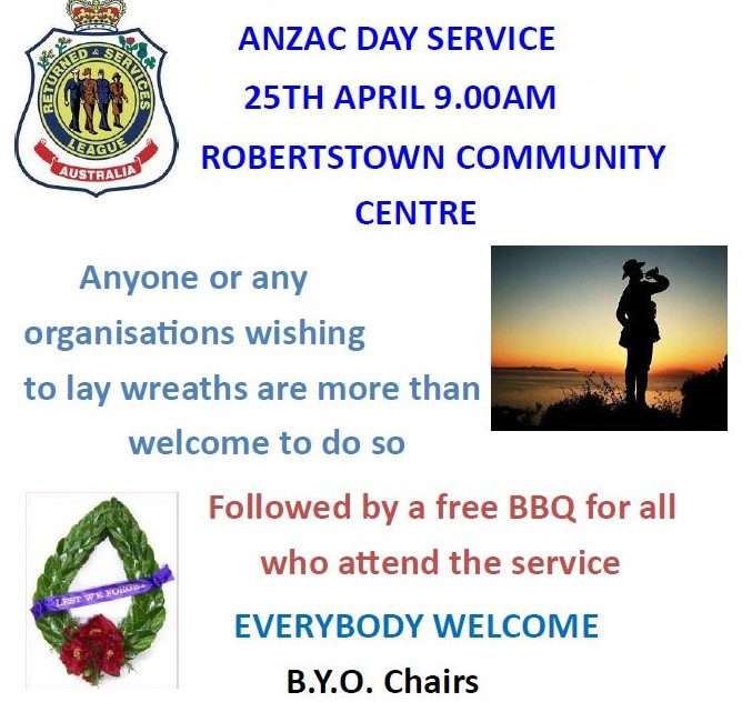 ANZAC Service at Robertstown 25th April 2024