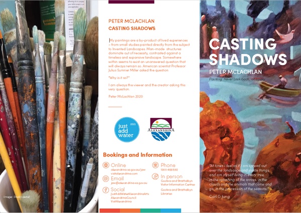 Artist Peter McLachlan - Casting Shadows exhibition - Goolwa