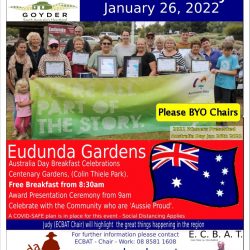 Australia Day – Eudunda – Free Breakfast but BYO Chair – 26th Jan 2022