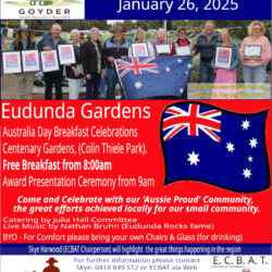 All Welcome To Australia Day Free Breakfast – Eudunda – This Sunday 26th Jan 2025