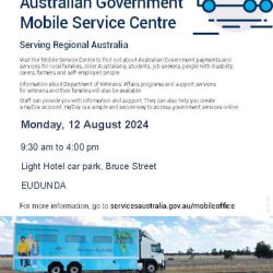 Visiting Eudunda Australian Government Mobile Service Centre – Mon 12th Aug 2024