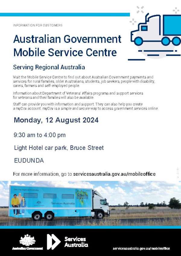 Australian Government Mobile Service Centre - Eudunda 12th Aug 2024