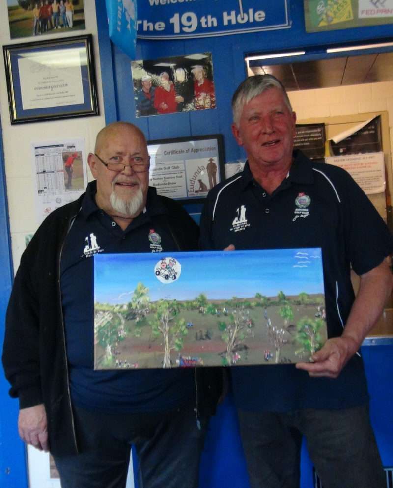 Bistro Cheney presented Tim Knight with a beautiful painting for his 69th Birthday