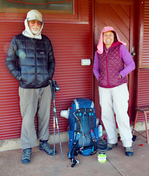 Brisbane walkers Di Carroll and Richard at Monarto Recreation Reserve late Sept 2020