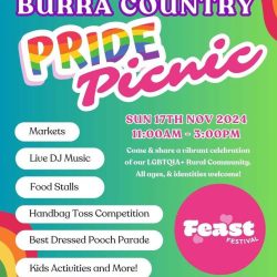 Burra Country Pride Picnic – Sunday 17th Nov 2024