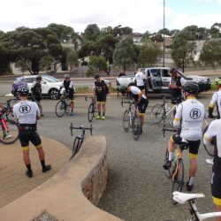 Fundraising Cyclists Pause in Eudunda Gardens For A Break on 1,000km Journey for ‘Canteen’