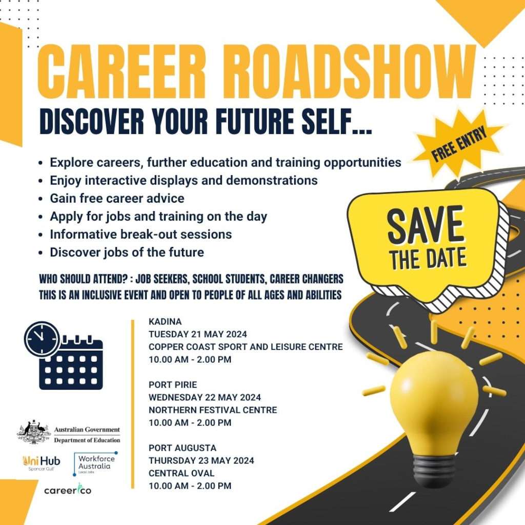 Career Roadshow in May 2024 at kadina & Port Pirie