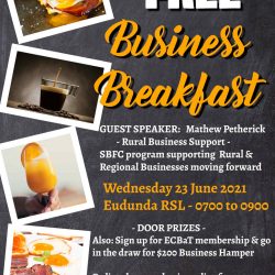 Eudunda Business Breakfast Wed. June 23rd 7am to 9am