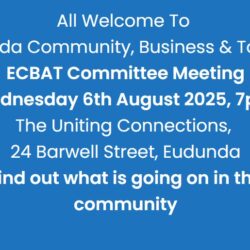 All Welcome To Next ECBAT Committee Meeting Wed 6th August 2025