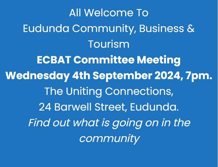 ECBAT Committee Meeting Wednesday 4th September 2024 – All Welcome To Find Out What Is Happening In Eudunda