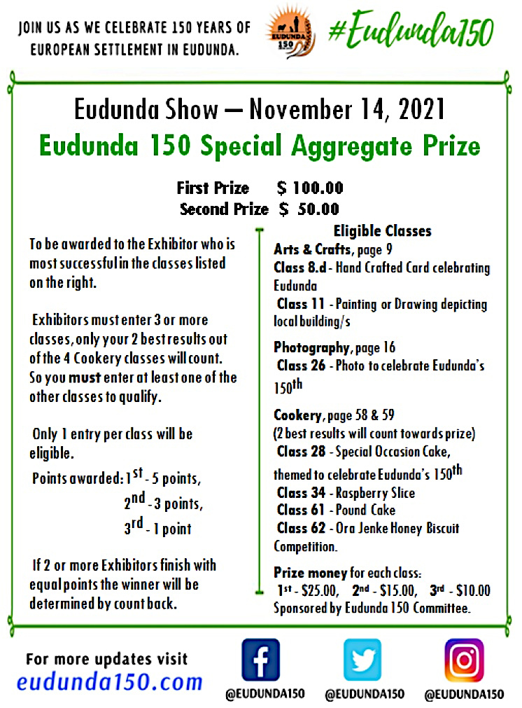 Eudunda 150th Special Aggregate Prize