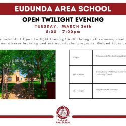 Eudunda Area School – Open Twilight Evening – 26th March 2024