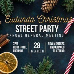 Award Winning Eudunda Christmas Street Party Event Needs Members – Our AGM – 28th March 2024 – All Welcome