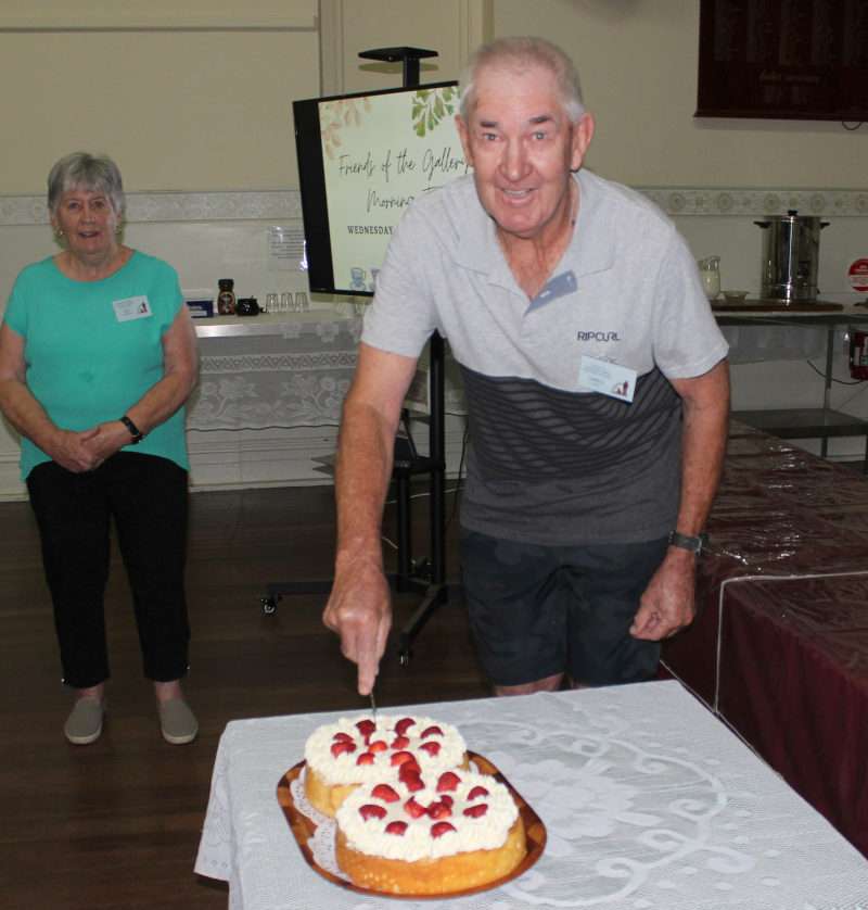 Heritage Gallery - Friends of the Gallery - Greg Post Cutting the Birthday Cake