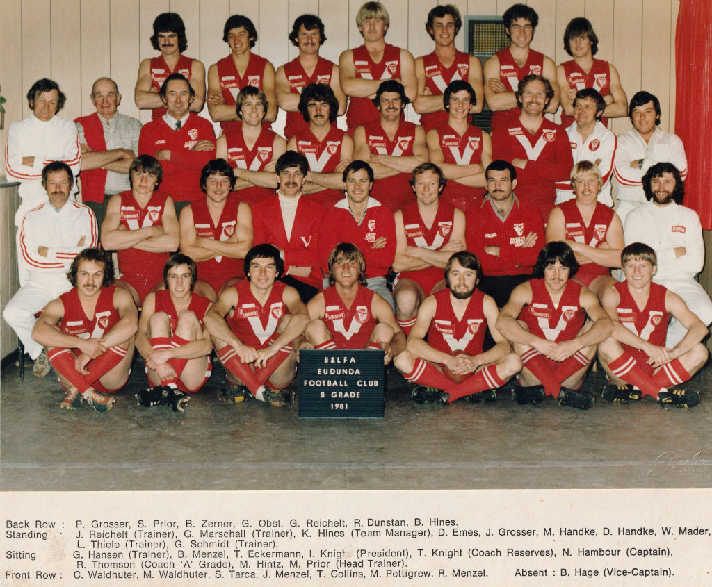 Eudunda Football Club B Grade Premiership 1981