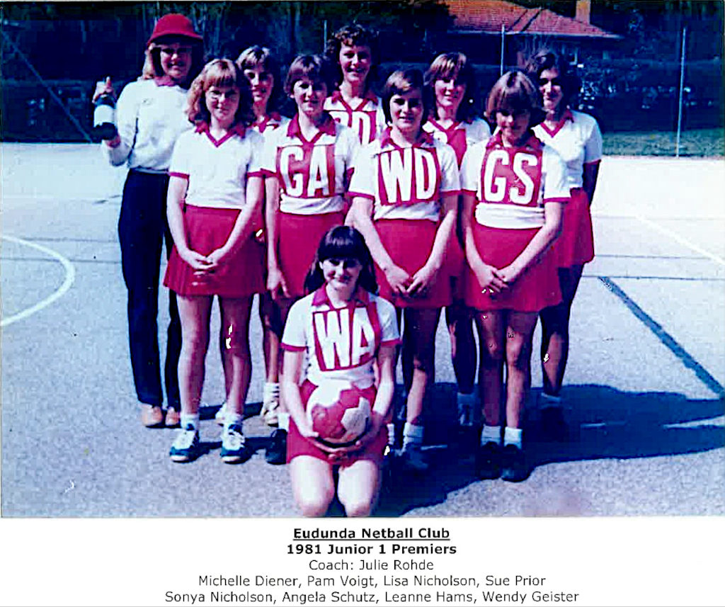 Eudunda Netball Club Junior 1 Premiers 1981