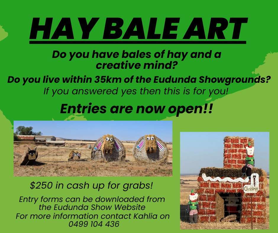 Eudunda Show 2024 Hay Bale Art Competition