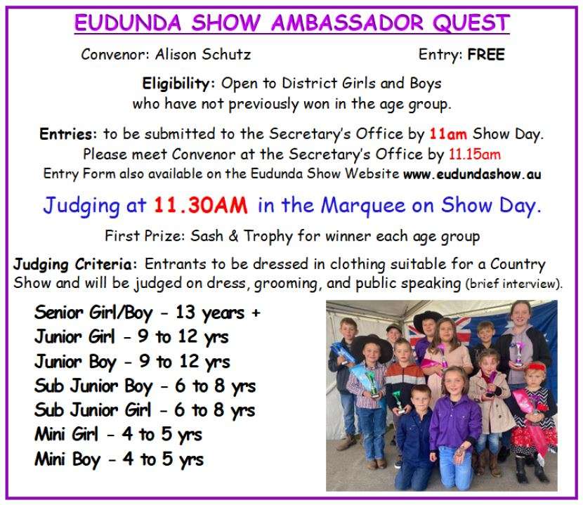 Eudunda Show - Ambassador Quest