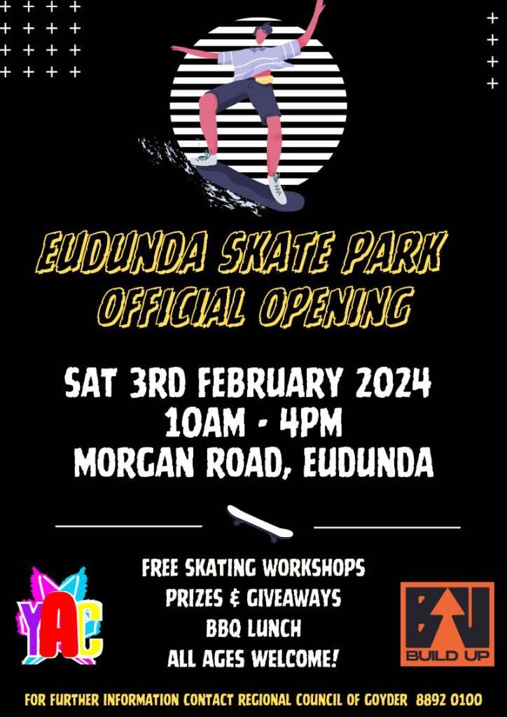 Eudunda Skate Park - Official Opening Sat 3rd Feb 2024