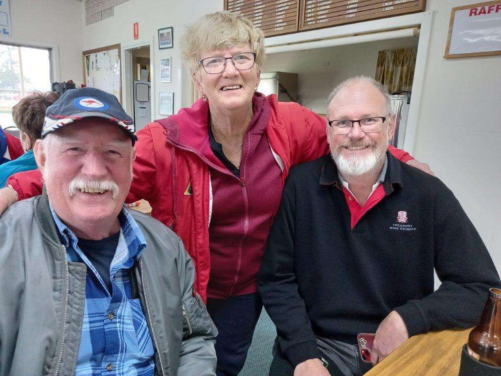 Eudunda Social Bowls Winners 4th Aug 2023 - Preston Eva, Doreen Twartz, Rob Cavanagh