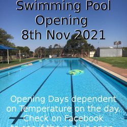 Swimmers – Not Long Now! Swimming Pool Season For Eudunda Starts Mon 8th Nov 2021