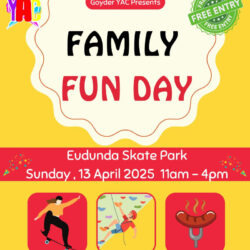YAC Invite You To A Family Fun Day – Eudunda Skate Park – 13th April 2025
