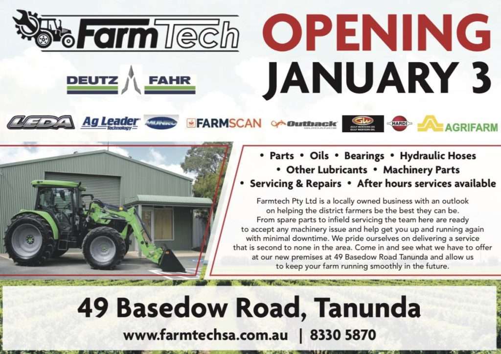 FarmTech Official Opening in Tanunda - Jan 3rd 2024