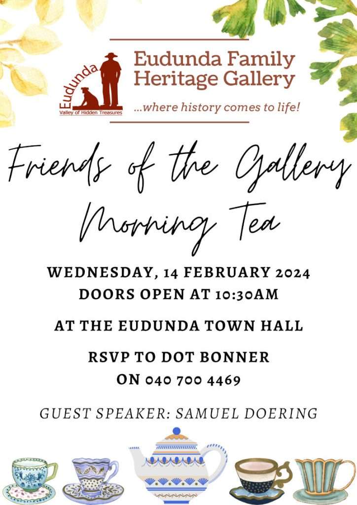 Friends of the Gallery Morning Tea 14th Feb 2024 Poster