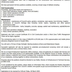 Full Time Plant Operator – General Hand Job Vacancy At Regional Council of Goyder