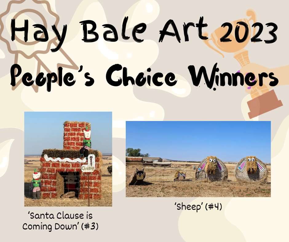 Eudunda Show - Hay Bale Art 2023 - Peoples Choice Winners