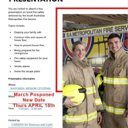 TV’s Phil Evans Presents Home Fire Safety – Kapunda – 18th April 2024