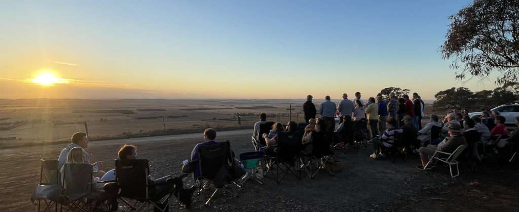 Pastor Jacob Fabich held Holey Communion at Inspiration Point Robertstown 2024