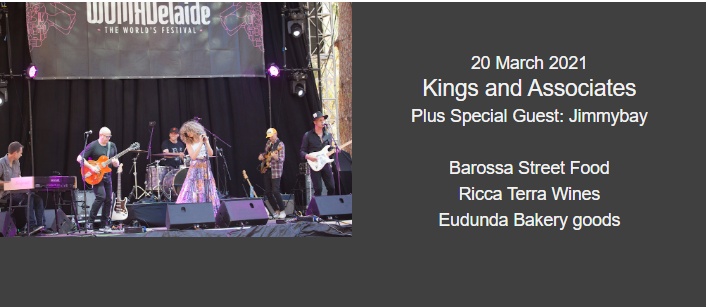 Kings and Associates, plus special guest Jimmybay - 20th March 2021 at The Barn - Wombat Flat