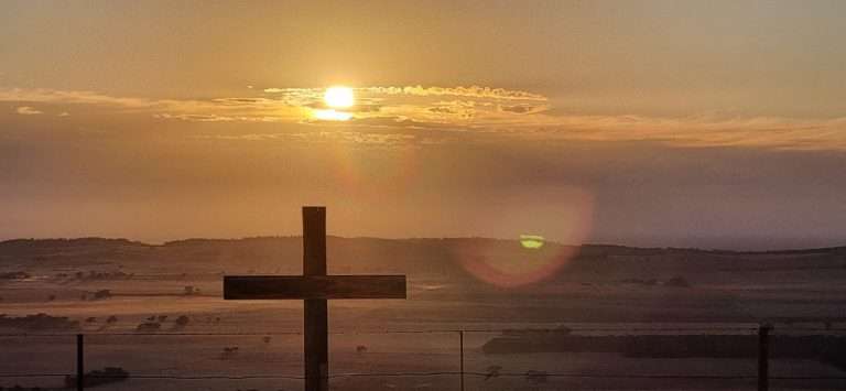 The Sun Rises At Dawn On Easter Sunday Service. photo Liz Mosey