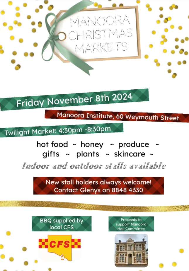 Manoora Christmas Twilight Market Friday 8th November 2024 - poster