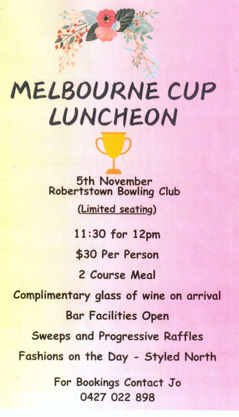 Melbourne Cup Luncheon - Robertstown - 5th Nov 2024