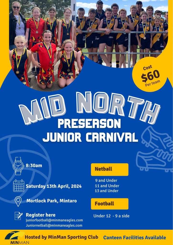 Mid North Preseason Junior Carnival - Mintaro 13th April 2024