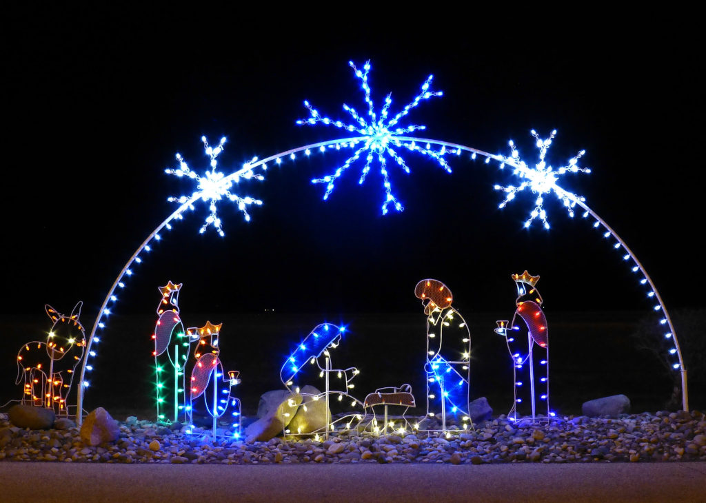 Nativity Christmas Lights 2 - Wikimedia