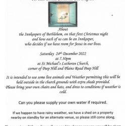 You Are Invited To Christmas Eve Service – Peep Hill Church 24th Dec 2022