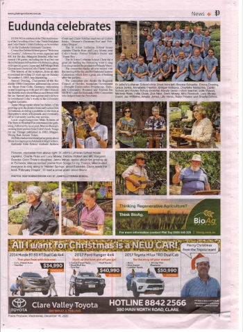 Plains Producer - Dec 16th 2020 - Page 7 - Eudunda Celebrates