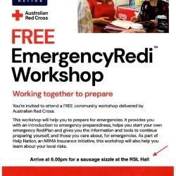 FREE EmergencyRedi Workshop – Eudunda – 3rd December 2024 – Working Together To Prepare