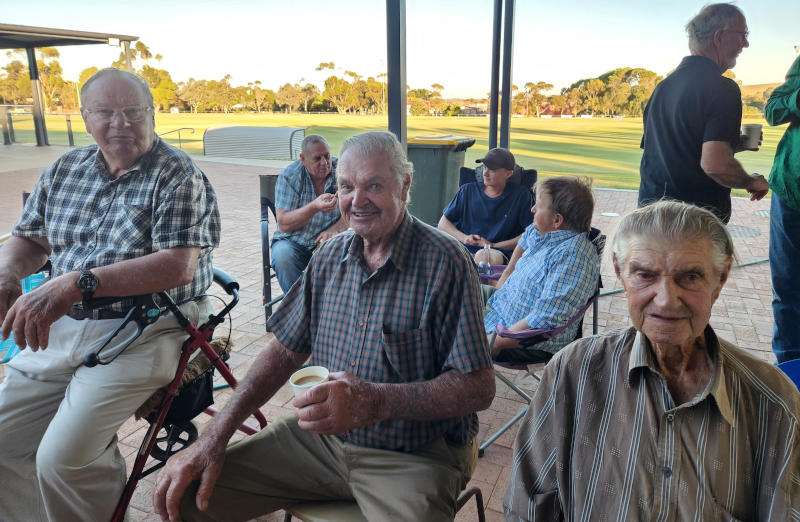 Red Meat Connects BBQ - Murray Roocke, Geoff Schutz & Errol Schutz were keen to hear the talk