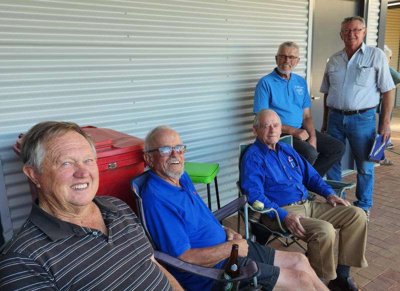 Red Meat Connects BBQ - Ron Milde, Ted Schiller, Kip Laucke, Felix Schiller and Grantley Doecke enjoying the good company