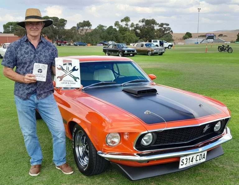 Rick Nilsson, 1969 Mustang, Best Pre 70's & Overall Grand Champion Eudunda Show & Shine 2024