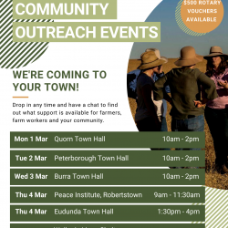 National Drought and Flood Agency To Visit Robertstown & Eudunda To Help Locals – 4th March