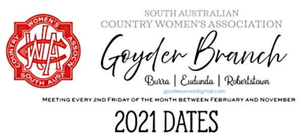 SACWA - Goyder Branch 2021 Dates - Banner